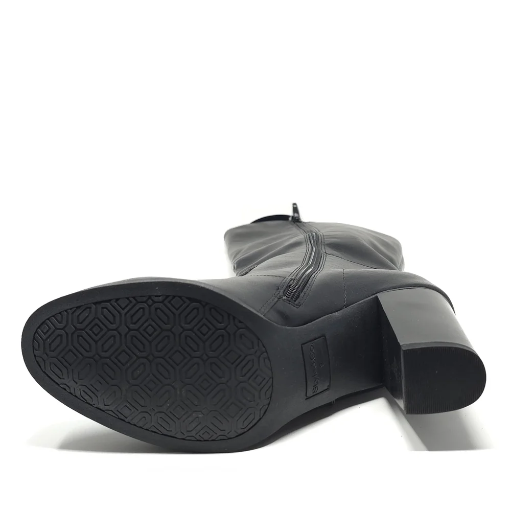 Style & Co. Boots Addyy Leather Tall Knee-High Black 9 Medium - Picture 6 of 13